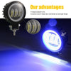 2 PCS Car 4 inch Round Spotlight Work Light with Angel Eyes (Blue Light)