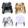 High-Footed UFO Solar 9cm 360 Rotating Display Stand Props Turntable(White Blue Light)