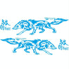 D-70 Wolf Totem Car Stickers Car Personality Modified Car Stickers(Blue)