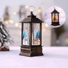 Gold Elk Pattern Christmas Simulation Flame LED Lamp Desktop Decoration