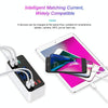 A9 Plus (Global Version) Multi-function AC 100V~240V 8 Ports USB Digital Display LCD Detachable Charging Station Smart Charger with Wireless Charger,Support QC3.0 (White)