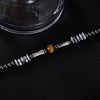 OPK GS1550 Personalized Stainless Steel Black Gallstone Tiger Eye Stone Bracelet