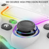 For PS4 Dazzle Color Light Wireless Bluetooth Grip(White)