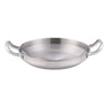 Thickened Stainless Steel Double Ears Pan Seafood Rice Pan Fried Chicken Tray, Size: 30cm Silver