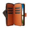For Samsung Galaxy A14 Nine-card Slots Zipper Wallet Bag Leather Phone Case(Brown)