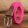 Narrow Version Elastic Canvas Weave Waistband, Length:95 x 2.5cm(C10 Pink)