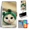 For Alcatel 1L (2021) Coloured Drawing Cross Texture Horizontal Flip PU Leather Case with Holder & Card Slots & Wallet & Lanyard(Frog Kitten)