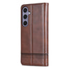 For Samsung Galaxy A56 5G AZNS Magnetic Calf Texture Flip Leather Phone Case(Dark Brown)