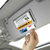 Car Sun Visor Card Holder Pass Fuel Card Holder Parking Number Card(Black Bagged)