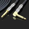 KGR Guitar Cable Keyboard Drum Audio Cable, Specification: 15m(Elbow Straight Jack)