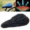 3D Silicone Lycra Nylon & Gel Pad Bicycle Seat Saddle Cover, Soft Cushion Fits for Kinds of Bikes(Black)