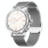 CF12 1.2 inch Waterproof Smart Steel Strap Wristband Support Heart Rate Monitoring / Blood Pressure Monitoring(Silver)