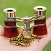 Metal 3 X 25 Lady With Handle Chrome Double Cylinder Telescope( Pearl white)