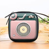 Children Holiday Gift Practical Coin Purse Retro Electrical Toy Bag 7cm x 7cm x 3cm(Broadcast Machine)