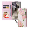 For Samsung Galaxy S25 Ultra 5G Bronzing Painting RFID Leather Phone Case(Rose Flower)