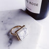 Geometric Marble Stripe Ring Boho Ethnic Women Ring(Square)