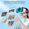DEVASO Compatible With Switch / Switch OLED Gaming Console VR Glasses(White Blue)