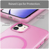 For iPhone 12 MagSafe Frosted Translucent TPU + PC Full Coverage Phone Case(Pink)