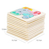 5 PCS Children Wooden Three-Dimensional Puzzle Early Education Cartoon Animal Geometric Educational Toys(Ship)