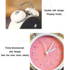 4 Inch Bedroom Bedside Stereo Digital Silent Alarm Clock With Light(White Shell Red Surface)