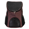 Foldable Pet Carrier Backpack, Breathable Nylon, Coffee, Small Pets