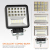 2 PCS 4 inch 20W Spot / Flood Light White Light Square-Shaped Waterproof Car SUV Work Lights Spotlight LED Bulbs, DC 9-30V