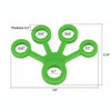3 PCS Finger Trainer Silicone Finger Tensioner Five Finger Tension Ring(Medium Green (8.8LB))