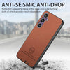 For Samsung Galaxy S23 FE 5G Twill Fabric Leather Skin Back Phone Case(Brown)