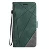 For Samsung Galaxy A36 5G Skin Feel Splicing Leather Phone Case(Green)