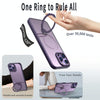 For iPhone 13 Wing Series Gen2 MagSafe Metal Ring Holder Phone Case(Dark Purple)