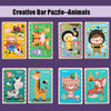 QBT01 Children Double-Sided Wooden Puzzle Bar Puzzle Toy(Farmer + Tiger)