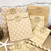 2sets Wave Dot Packaging Kraft Paper Bag Stickers DIY Baking Packaging Gift Bags(G4-40+Thank You Sticker)