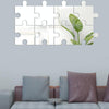 8pcs /Set Acrylic Square Puzzle Mirror Wall Sticker Home Decoration Soft Mirror(Silver)