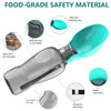 Portable Pet Water Bottle 800ml | Leakproof, Travel Dog Bowl | Blue Grey
