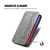 For Alcatel 1S 2021 Cubic Grid Pressed Horizontal Flip Magnetic PU Leather Case with Holder & Card Slots & Wallet(Grey)