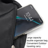 Nylon Waterproof Chest Bag Outdoor Sports Pocket Running Mobile Phone Bag(Black)