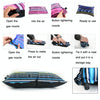 Portable Ethnic Style Automatic Inflatable Pillows Outdoor Camping Tent Camping Equipment Car Travel Pillows(Gray Blue Print)