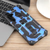 For Samsung Galaxy A16 5G / 4G Camouflage Armor Kickstand TPU Hybrid PC Magnetic Phone Case(Dark Blue)