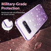 For Samsung Galaxy S10+ Gradient Glitter Flower All-inclusive Phone Case(Purple)