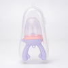 Baby Pacifier Fruit Vegetable Auxiliary Feeder Cute Deer Fruit Bite Pouch Teething Stick, Color: With Box Purple