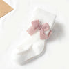 Spring And Autumn Girl Tights Bow Baby Knit Pantyhose Size: S 0-1 Years Old(White)