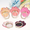 Multifunctional Metal Cartoon Cats Claw Cell Phone Ring Holder, Color: Rose Red Edge Rose Golden