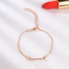 4 PCS/Set Arrow Multilayer Open Adjustable Round Crystal Bracelet Set for Women(gold)