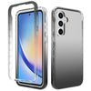 For Samsung Galaxy A35 5G Shockproof Clear Gradient PC + TPU Phone Case(Black)