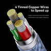 Baseus StarSpeed 3.5A USB to 8 Pin + Type-C + Micro USB 3 in 1 Fast Charging Data Cable, Length:1.2m (Blue)