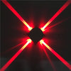 Round 12W LED Cross Star Wall Light Style Lamp Bar Network Bar KTV Club Background Wall Decoration Light(Red Light)