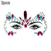 3 PCS  Forehead Green Masquerade Makeup Acrylic Face Sticker