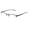 Anti Blu-ray Business Eye Glasses for Men Metal Frame Plain Glass Spectacles(Matte Black Frame)