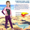 DIVE & SAIL WS-18818 Children Diving Suit One-piece Warm Snorkeling Surfing Anti-jellyfish Swimsuit, Size:S(Black Pink Sleeve)