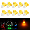 10PCS 2W T4.2 Wedge Instrument Panel LED Light Dashboard Gauge Cluster Indicator Lamp Bulb(Yellow Light)